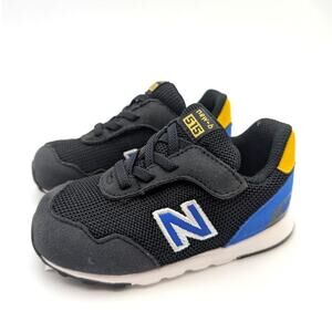 New Balance 515 Lace-Up Sneaker Shoes Kids Black/Blue Gemstone Size US5 EU21
